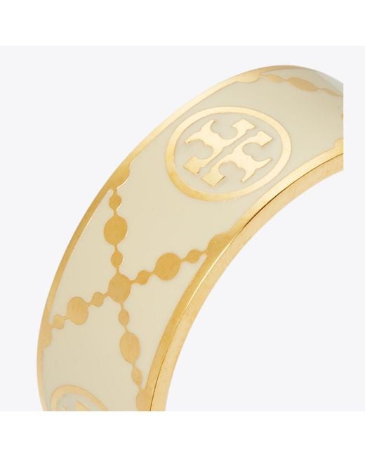 Tory Burch White Icon T Monogram Ring