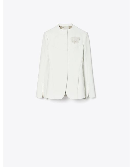 Tory Burch White Double-faced Jacket