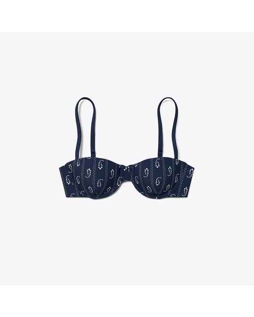 Tory Burch Blue Balconette Bikini Top