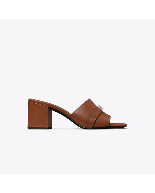 Tory Burch Brown Leelee Heeled Mule
