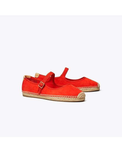 Tory Burch Red Mary Jane Espadrille