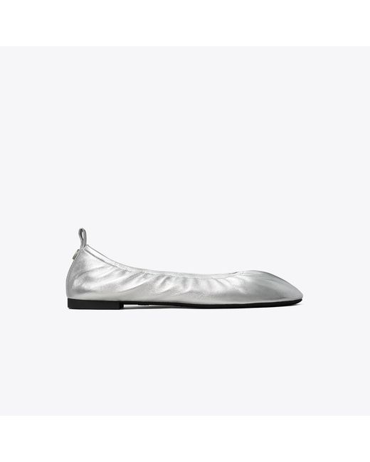 Tory Burch White Eddie Ballet