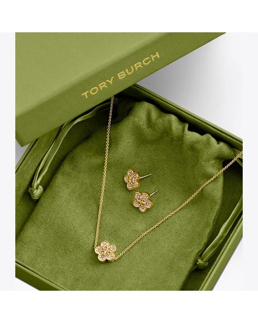 Tory Burch White Small Pierced Pendant, One Size