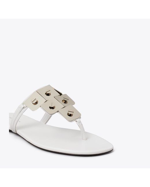 Tory Burch White Gladiator Capri Sandal