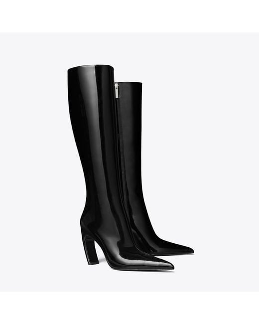 Tory Burch Black Tall Patent Boot