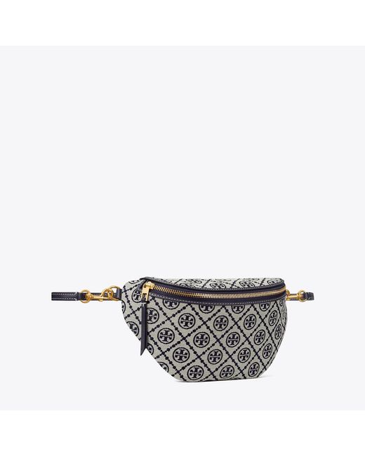Tory Burch Gray T Monogram Belt Bag, One Size