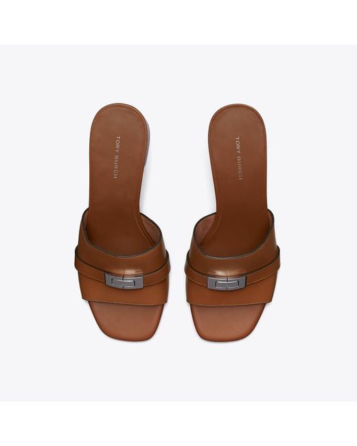 Tory Burch Brown Leelee Heeled Mule