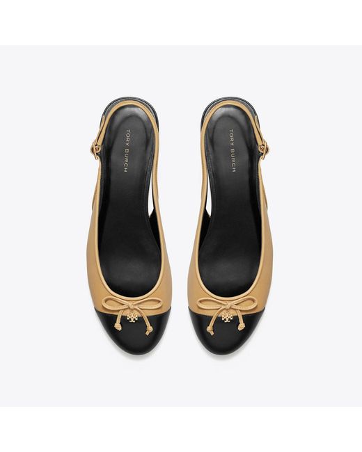 Tory Burch Multicolor Cap-Toe Slingback