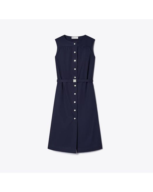 Tory Burch Blue Cotton Poplin Dress