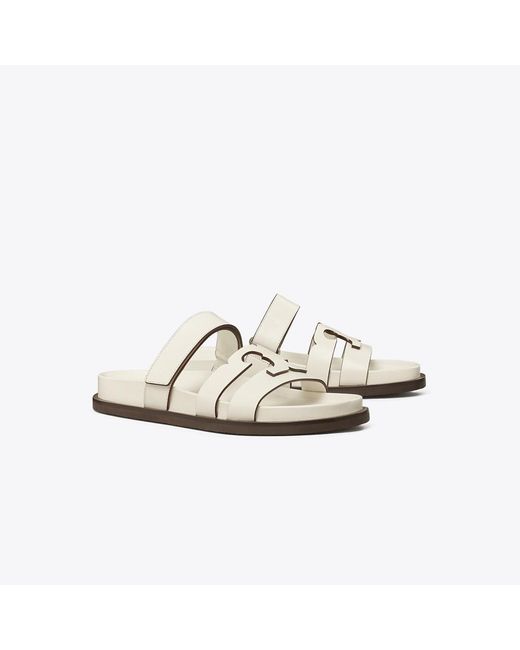 Tory Burch White Ines Sport Slides