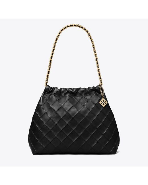Tory Burch Black Fleming Soft Hobo Bag, One Size