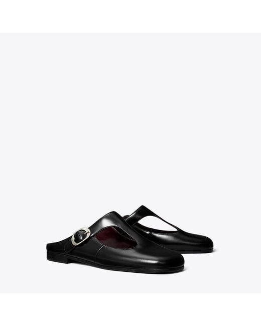 Tory Burch Black T-Strap Mule