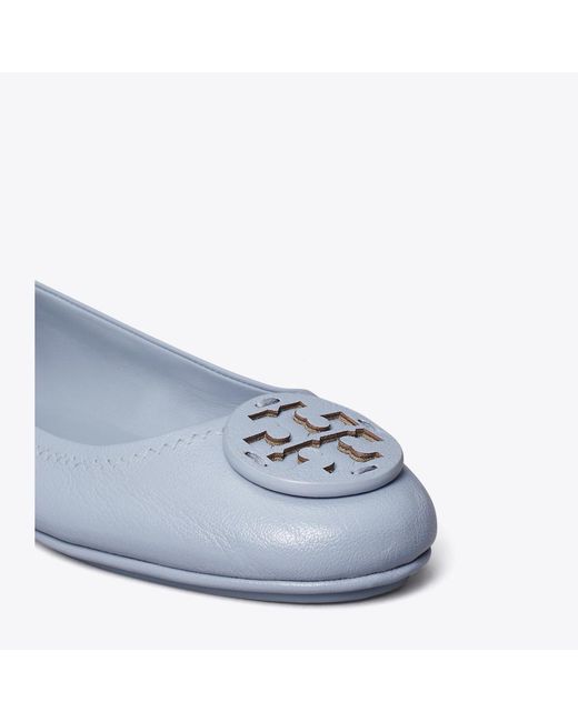 Tory Burch Blue Minnie Travel Ballet