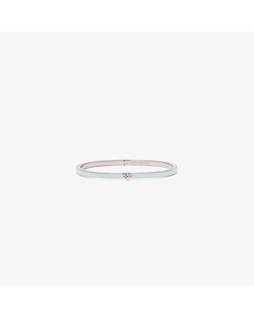 Tory Burch White Icon Thin Enamel Bracelet
