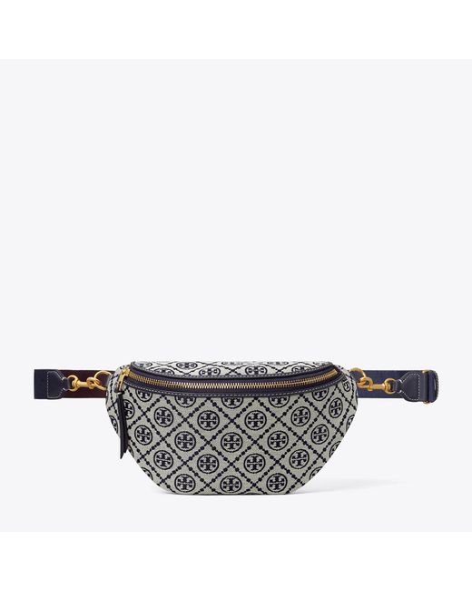 Tory Burch Gray T Monogram Belt Bag, One Size