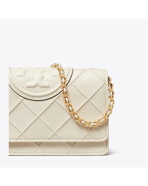 Tory Burch Natural Fleming Crossbody