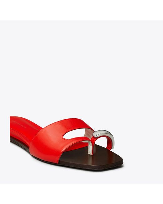 Tory Burch Red Pierced Slide for men