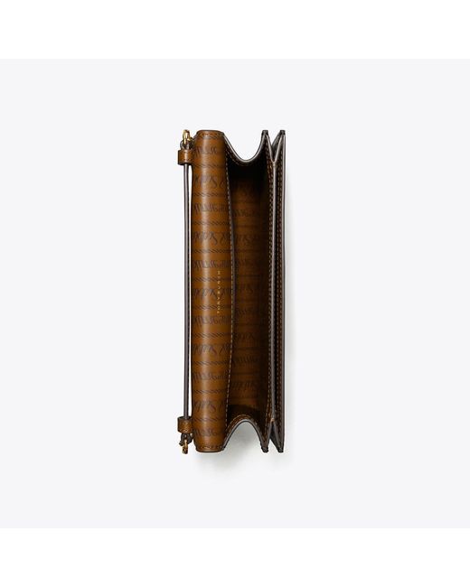 Tory Burch Gray T Monogram Coated Canvas Envelope Crossbody