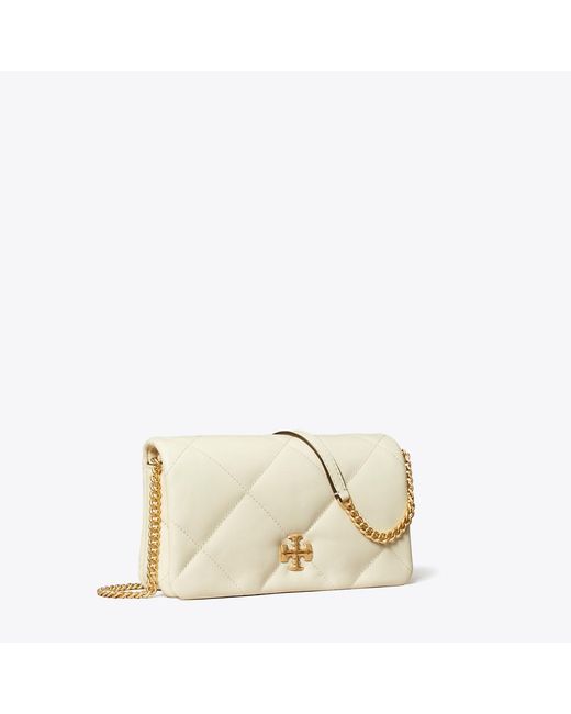 Tory Burch Natural Kira Diamond Quilt Crossbody, One Size