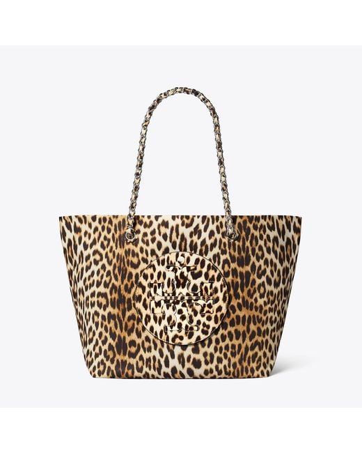 Tory Burch Metallic Ella Printed Chain Tote, One Size
