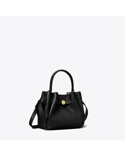 Tory Burch Black Mini Romy Bucket Bag
