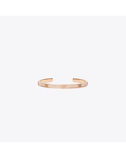 Tory Burch Pink Icon Pavé Cuff