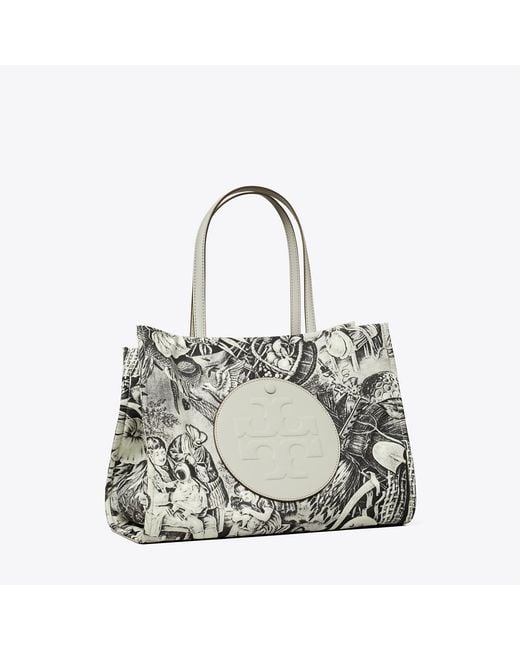 Tory Burch Gray Small Ella Printed Tote, One Size