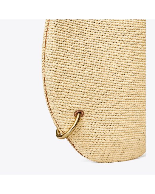 Tory Burch Natural Pierced Soft Raffia Bag