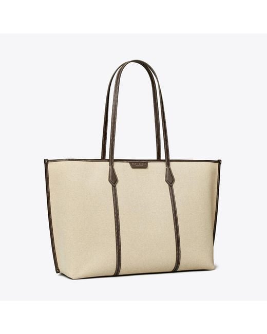 Tory Burch Natural Perry Canvas Tote