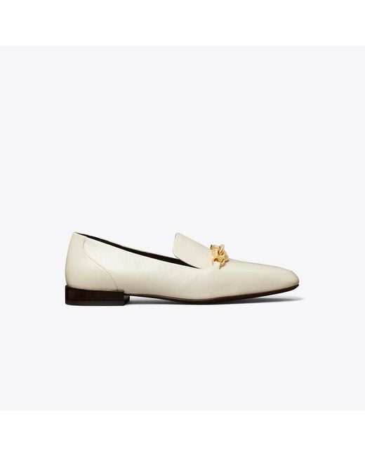 Tory Burch White Jessa Loafer
