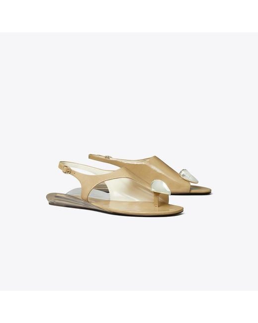 Tory Burch Metallic Patos Slingback Sandal