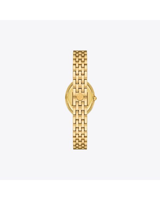 Tory Burch Metallic Oval Watch, One Size
