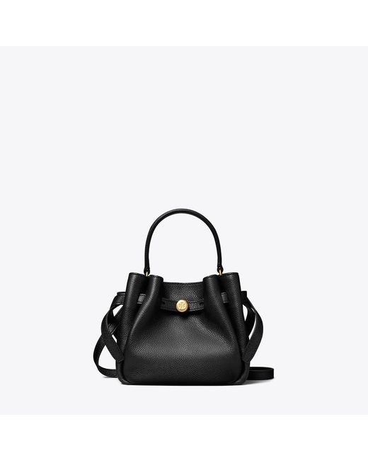 Tory Burch Black Mini Romy Bucket Bag