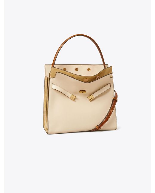 Tory Burch Natural Lee Radziwill Double Bag
