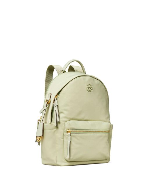 Tory Burch Green Piper Nylon Zip Backpack