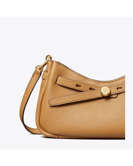 Tory Burch Natural Romy Zip Top Crossbody