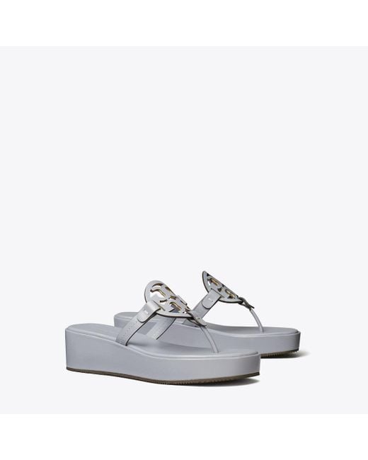 Tory Burch White Miller Wedge Sandal