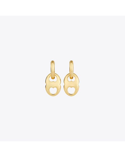 Tory Burch Metallic Gemini Link Small Hoop Earrings