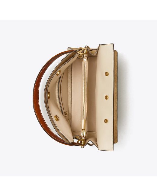 Tory Burch Metallic Small Lee Radziwill Double Bag, One Size