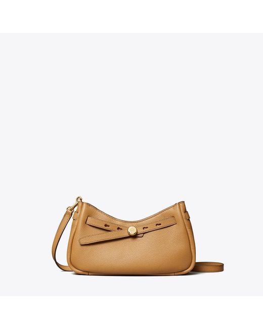 Tory Burch Natural Romy Zip Top Crossbody