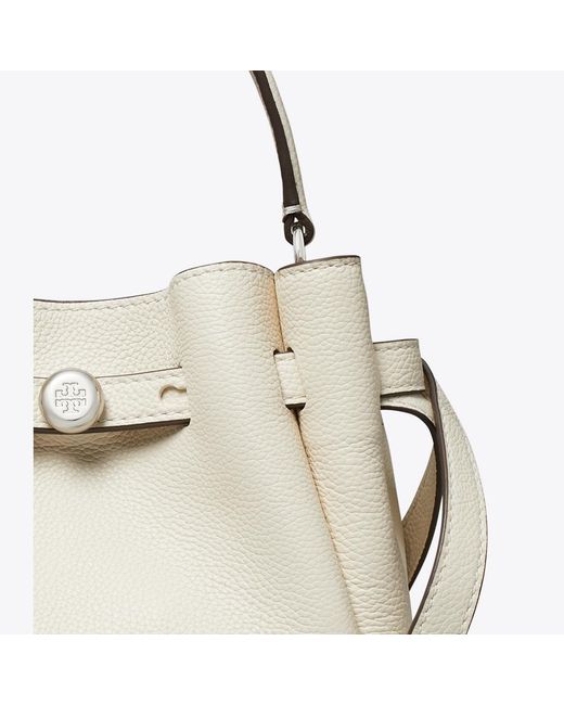 Tory Burch Natural Mini Romy Bucket Bag, One Size