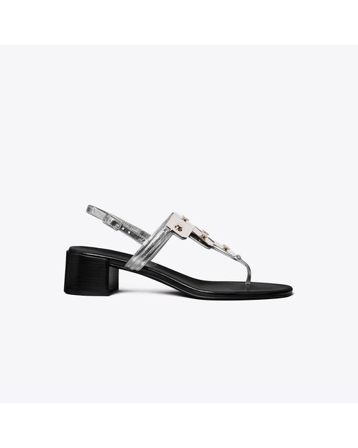 Tory Burch White Gladiator Capri Heeled Sandal