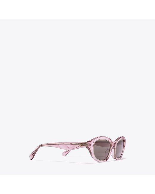Tory Burch Pink Kira Cat-Eye Sunglasses