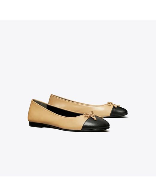 Tory Burch White Cap-Toe Ballet