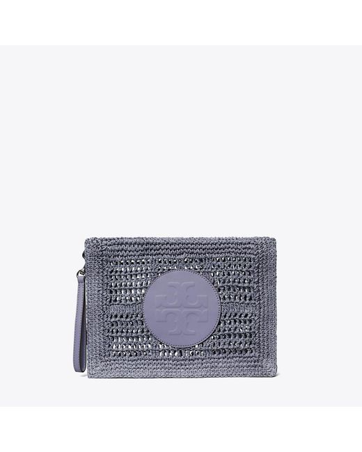 Tory Burch Purple Ella Hand-Crocheted Pouch