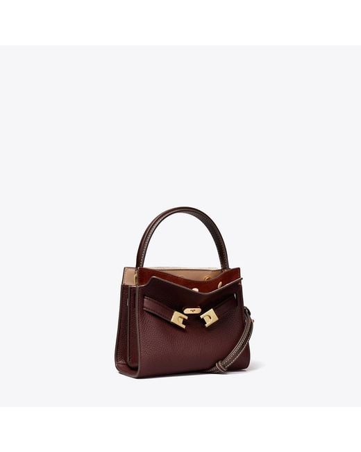 Tory Burch Brown Petite Lee Radziwill Double Bag, One Size