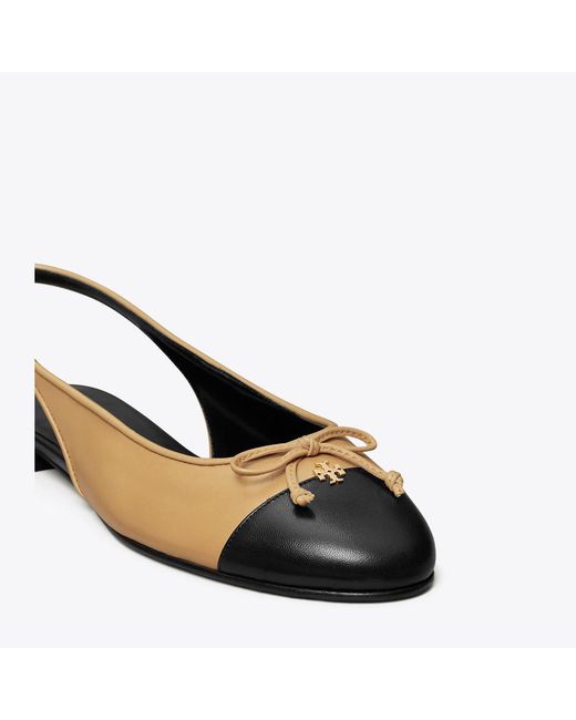 Tory Burch Multicolor Cap-Toe Slingback