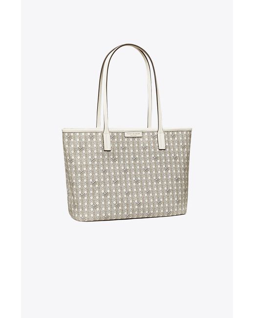 Tory Burch White Small Ever-ready Zip Tote