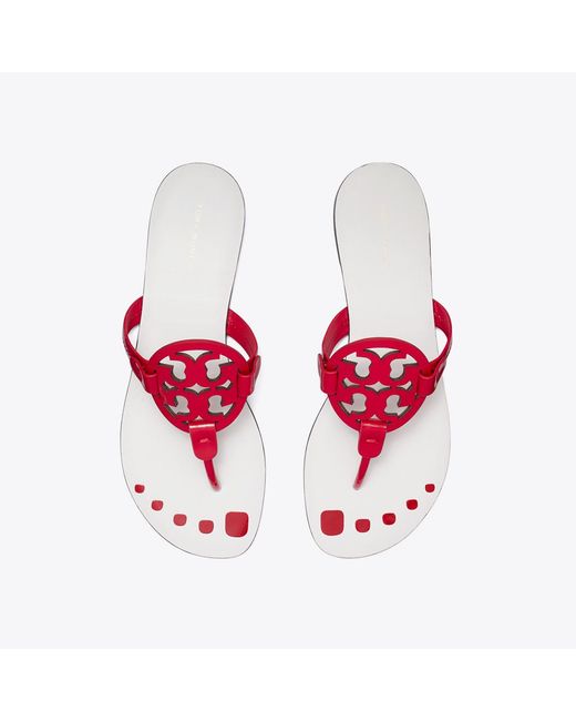 Tory Burch Red Miller Nail Polish Sandal