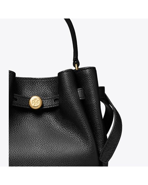 Tory Burch Black Mini Romy Bucket Bag